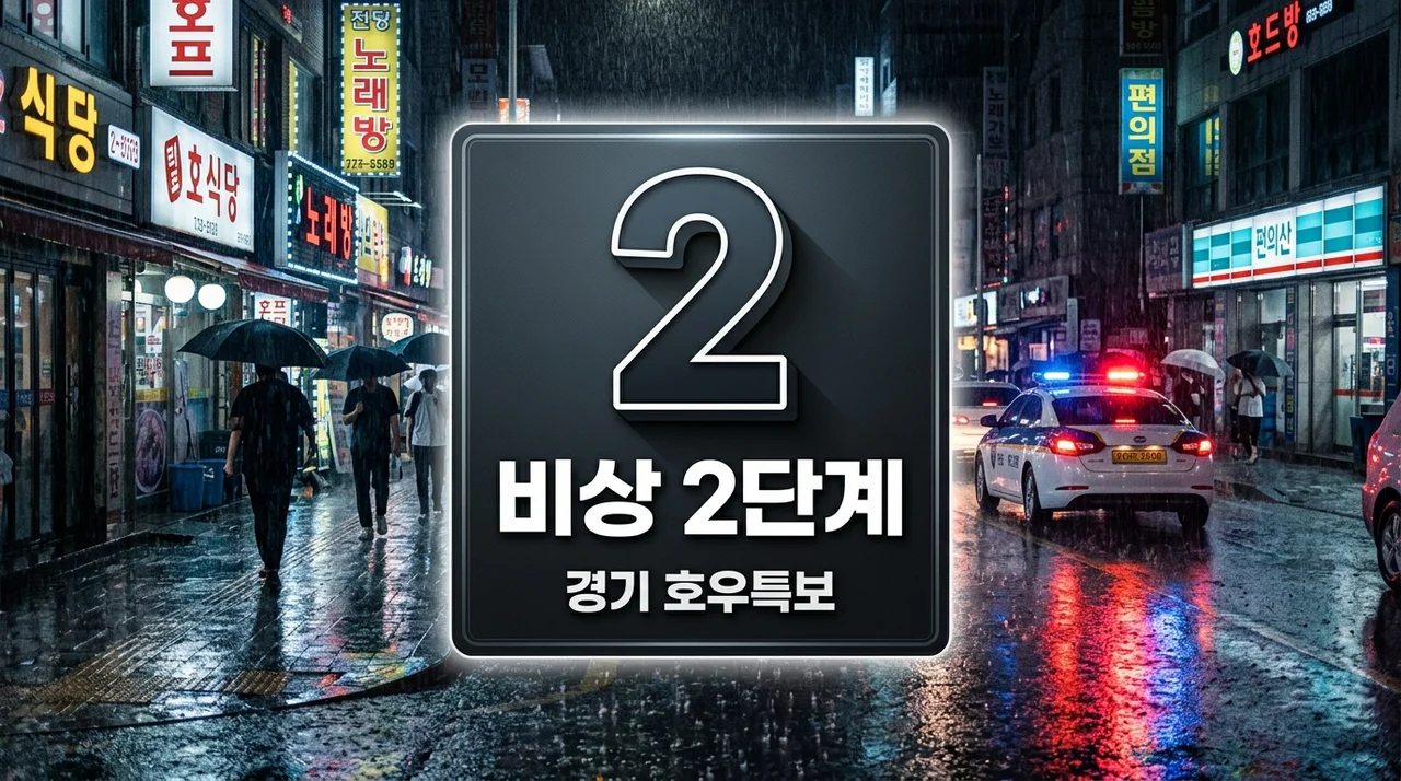 [속보] 경기 호우특보 비상 2단계 발령, 실시간 강수량 및 대피 요령