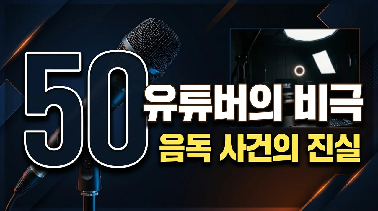 50대 유튜버 음독 사건의 진실과 1인 미디어의 어두운 단면
