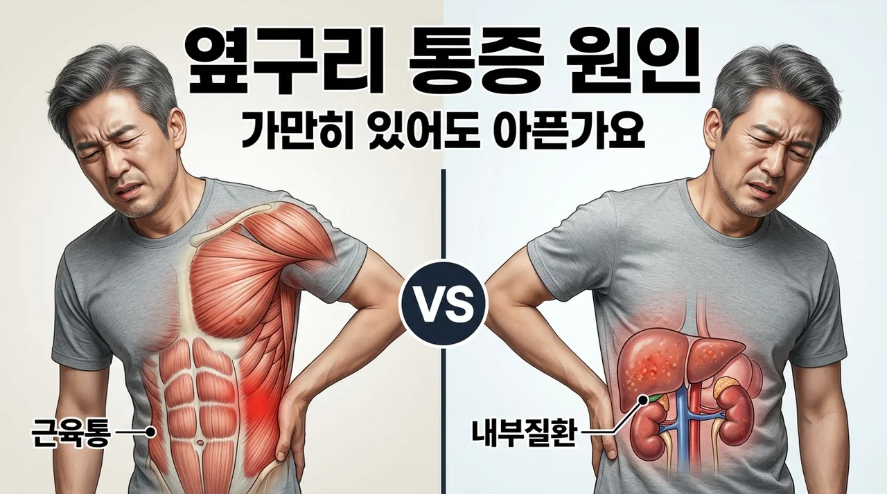 오른쪽 옆구리 통증 원인 5가지와 위치별 의심 질환 총정리
