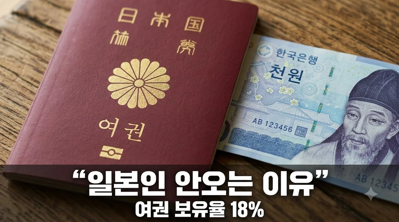 일본인 한국 여행 안 오는 진짜 이유? 여권 보유율 18% 충격 실체