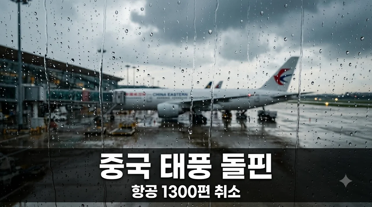 [리얼후기] 중국 태풍 돌핀 상륙 상하이 항공권 1300편 취소 대응법