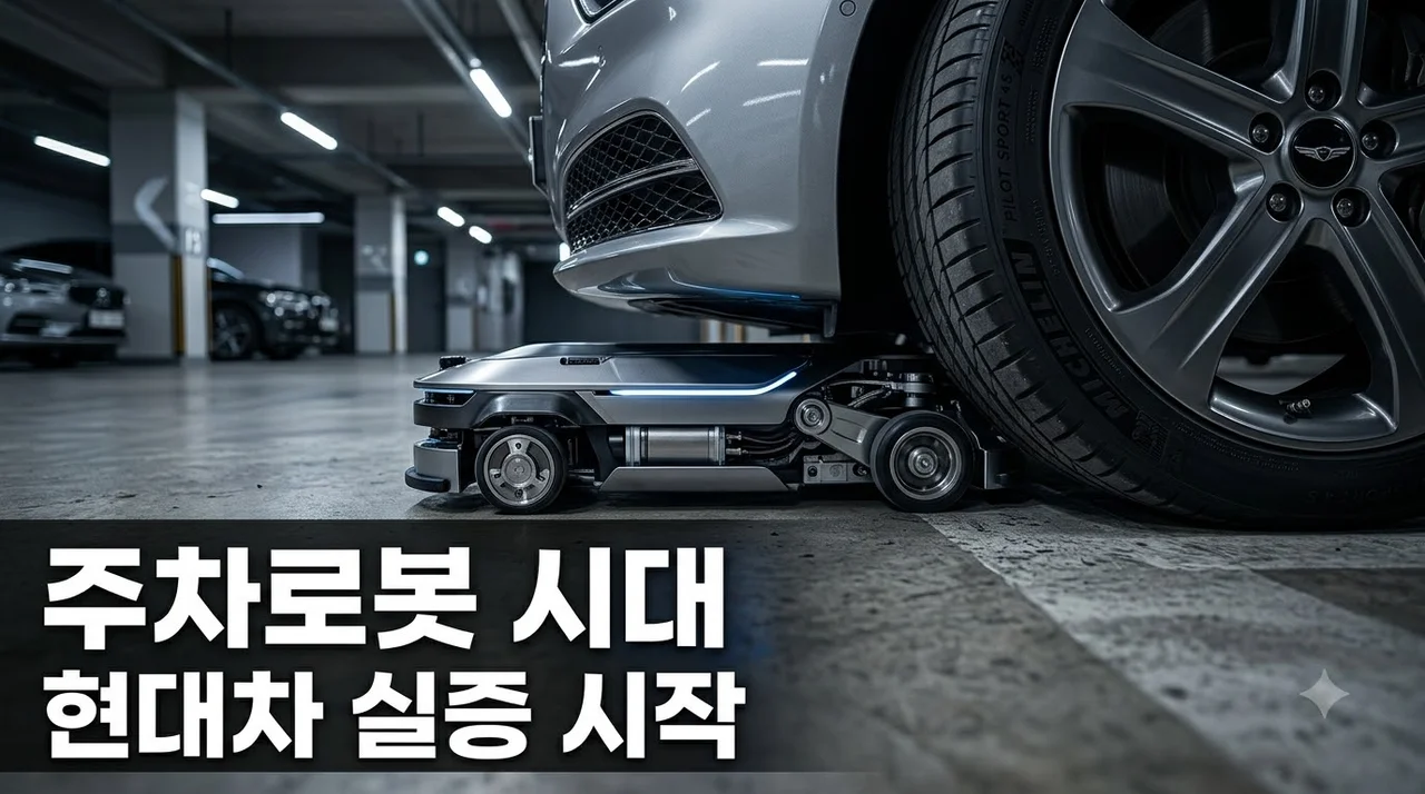 주차로봇 현대차 실증 시작! 공동주택 주차난 해결사 될까? (효율 50% 향상)