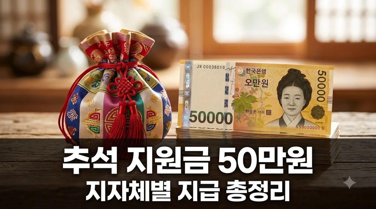 추석 민생지원금 1인당 50만원 신청 방법 및 지자체별 지급 조건 총정리