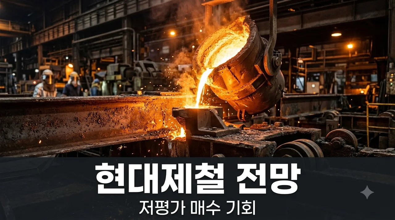현대제철 주가 전망, 영업이익 43% 폭락에도 '매수 기회'인 실질적 근거