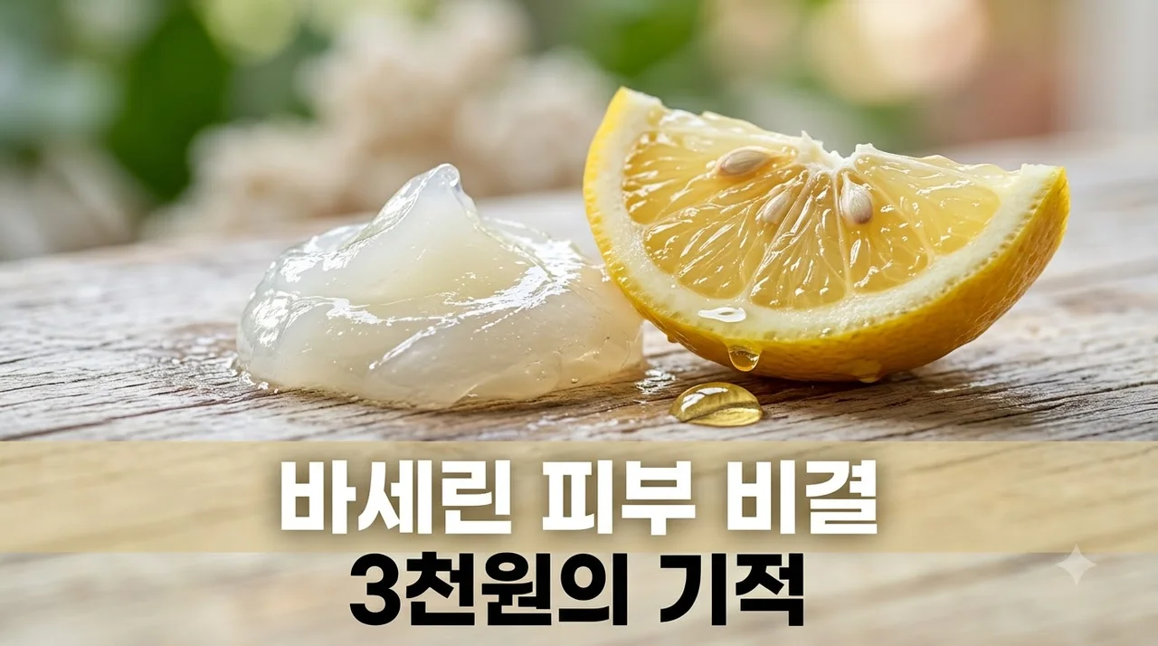 바세린 피부 관리 비결, 김혜은 3천원 잔주름 예방 레몬 오일 마사지법