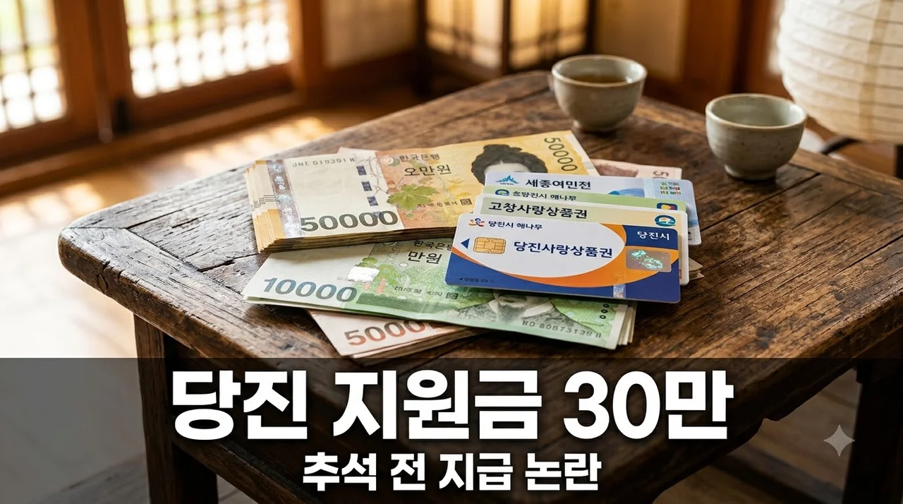 당진시 경제회복지원금 30만원 지급 일정과 대상자 조건 핵심 요약