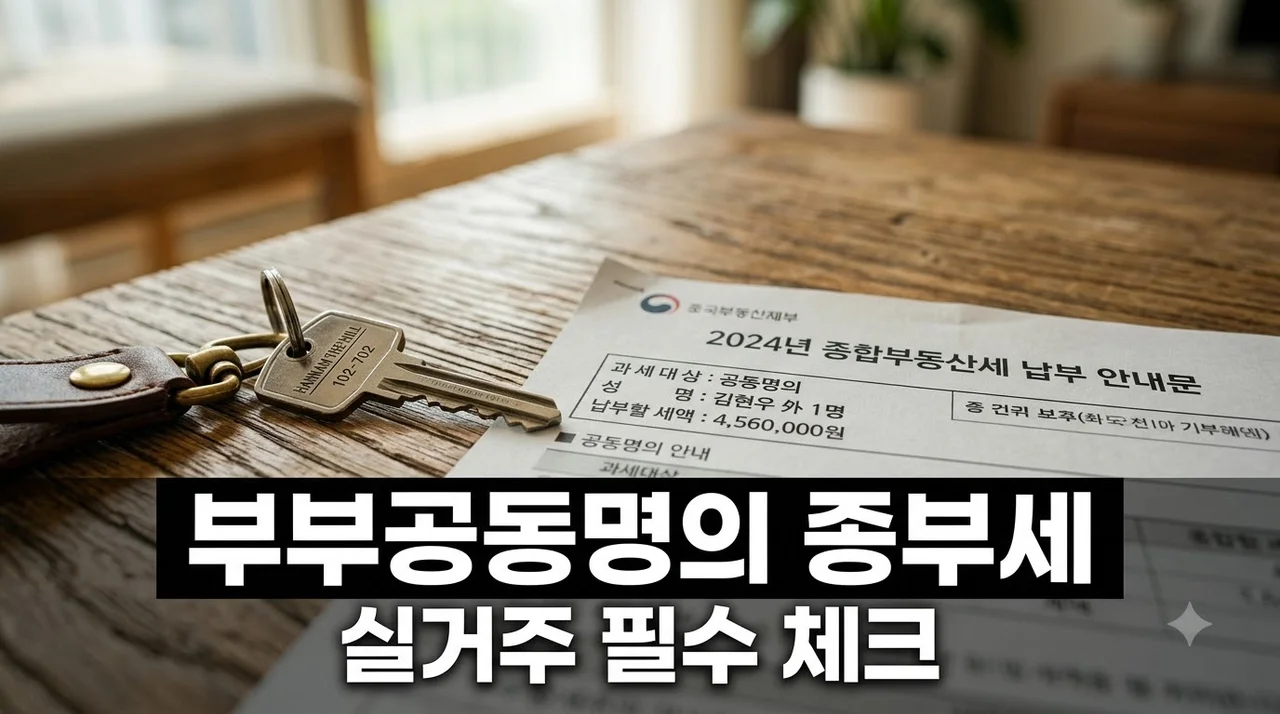 부부 공동명의 종부세 개편, 실거주 안 하면 세금 폭탄? 2026 세제 개편 총정리