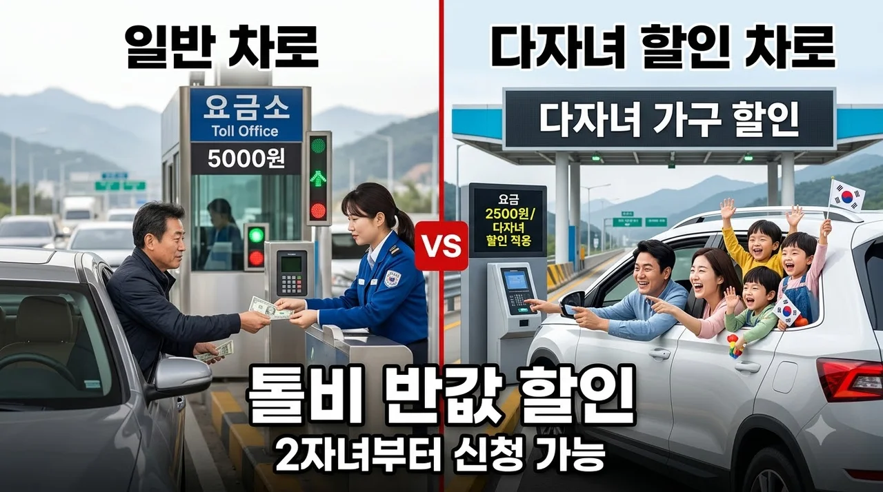 2026년 하반기 다자녀 고속도로 톨비 감면 신청 및 하이패스 등록 (2자녀 혜택)
