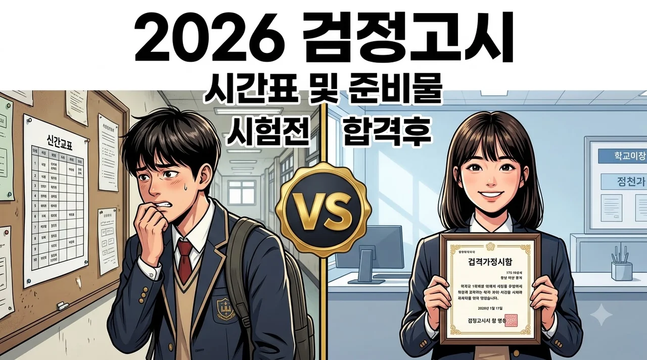2026 검정고시 시간표 고졸 중졸 시험일 준수사항 및 필수 준비물 가이드