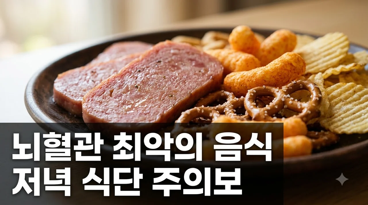 뇌혈관 건강 망치는 저녁 식단! 피해야 할 최악의 음식 3가지와 습관